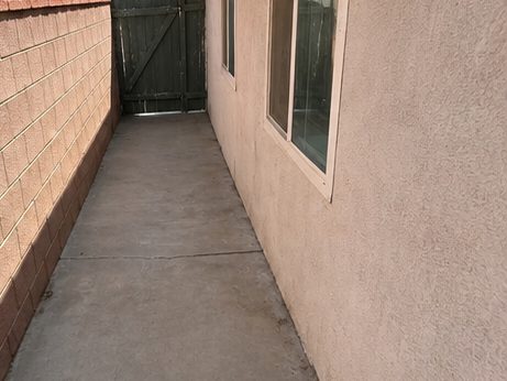 The side path cleared all the way to the gate